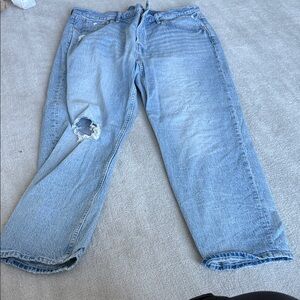 GAP Cheeky Straight High Rise Jeans - Denim Blue